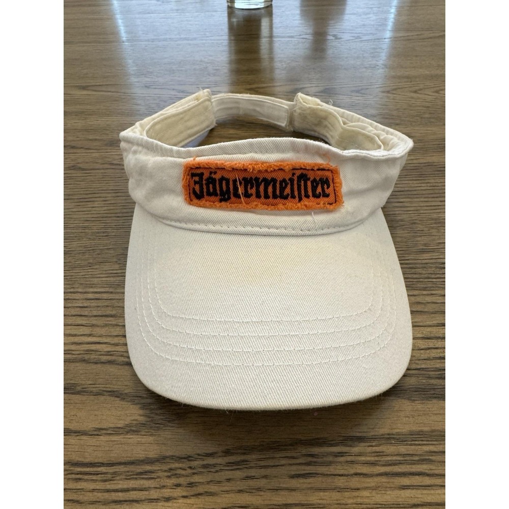 Vintage Y2k Jagermeister Visor Hat, Alcohol, Distressed, Party, Nostalgia